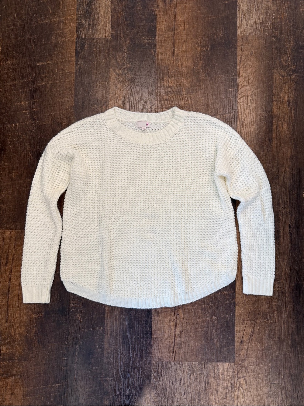 SO Cream Textured Crewneck Sweater - Women's